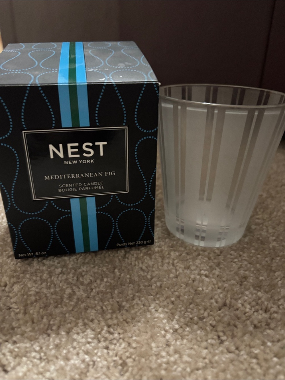 EMPTY glass Nest Fragrances candle jar